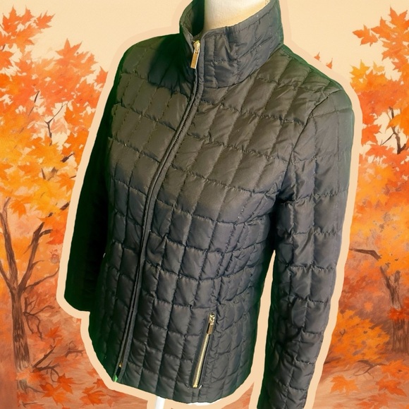 J. Crew Factory Black Zip-Up Quilted Down-Filled Jacket Size XS - Picture 14 of 14
